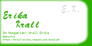 erika krall business card